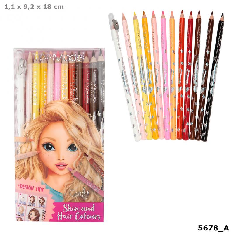 Bubs & Kids | Topmodel Coloured Pencil Set (Skin And Hair Colours) by Weirs of Baggot Street