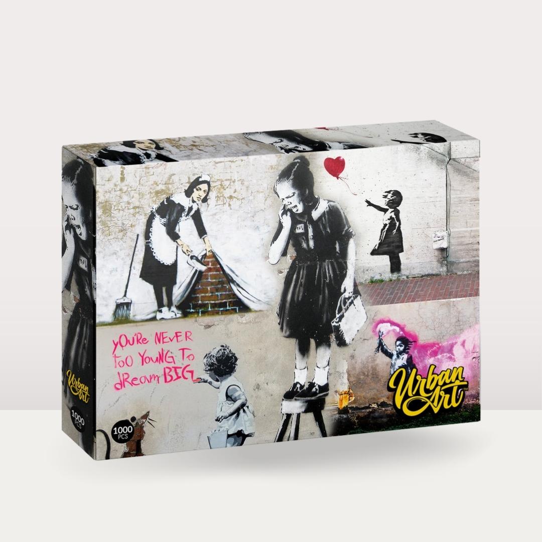 Banksy - Girl On A Stool 1000pc Puzzle by Weirs of Baggot St