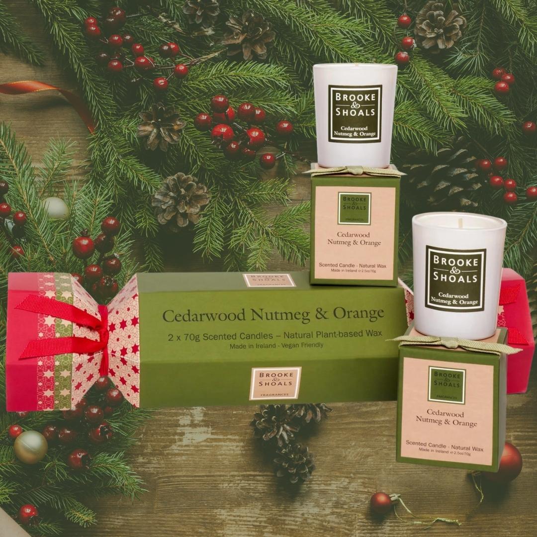 Brooke & Shoals Christmas Cracker Cinnamon & Cedar Weirs of Baggot Street. Celebrating Irish Creators