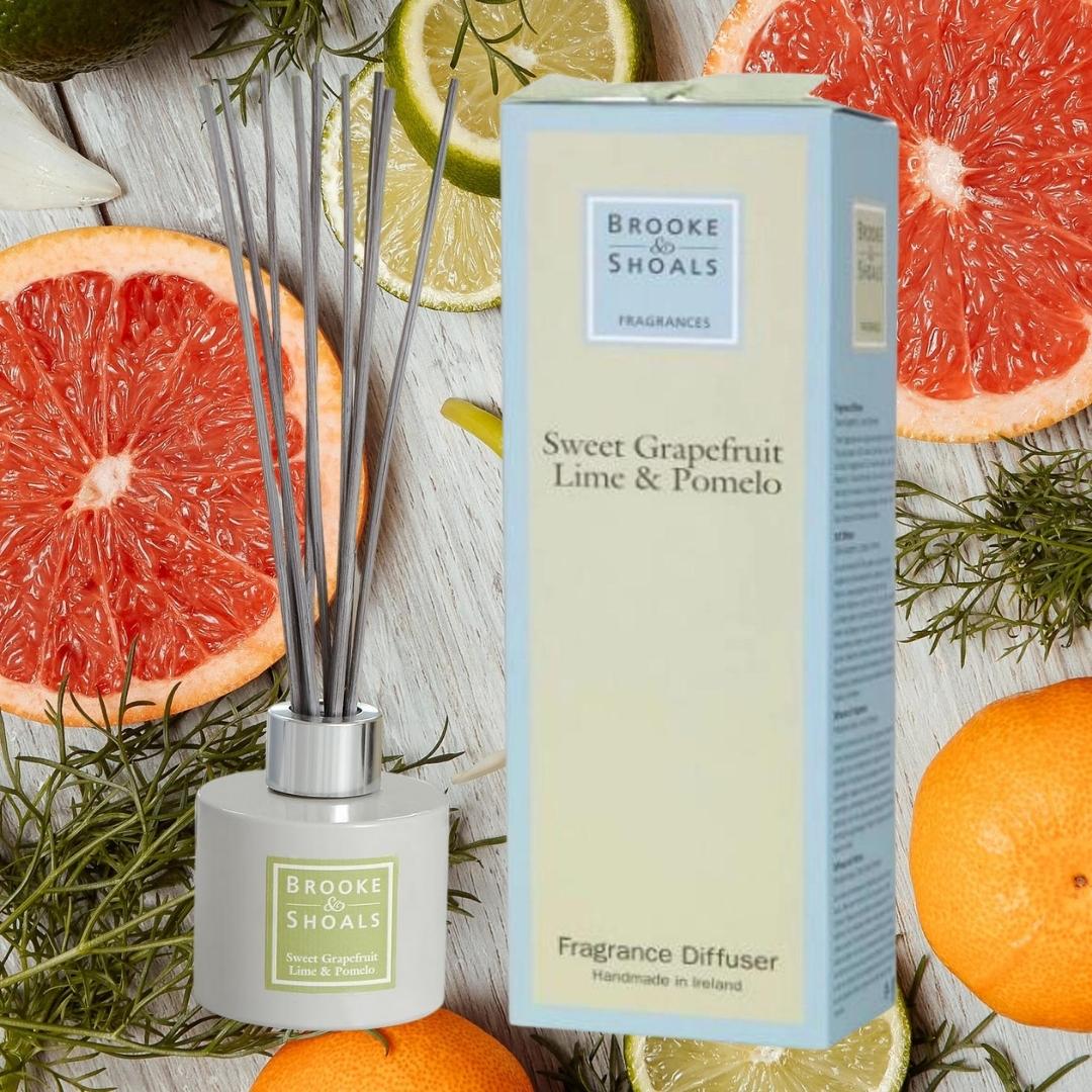 Brooke & Shoals Diffuser Sweet Grapefruit & Lime Pomelo by Weirs of Baggot Street. Celebrating Irish Creators