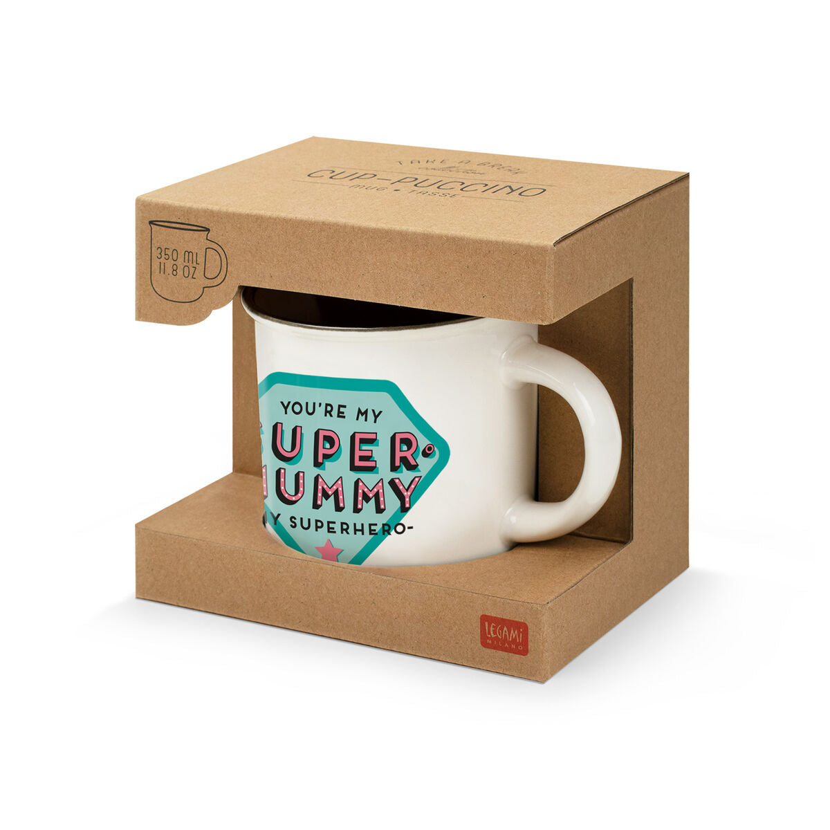 Fab Gifts | Legami Cup-Puccino - Super Mummy by Weirs of Baggot Street
