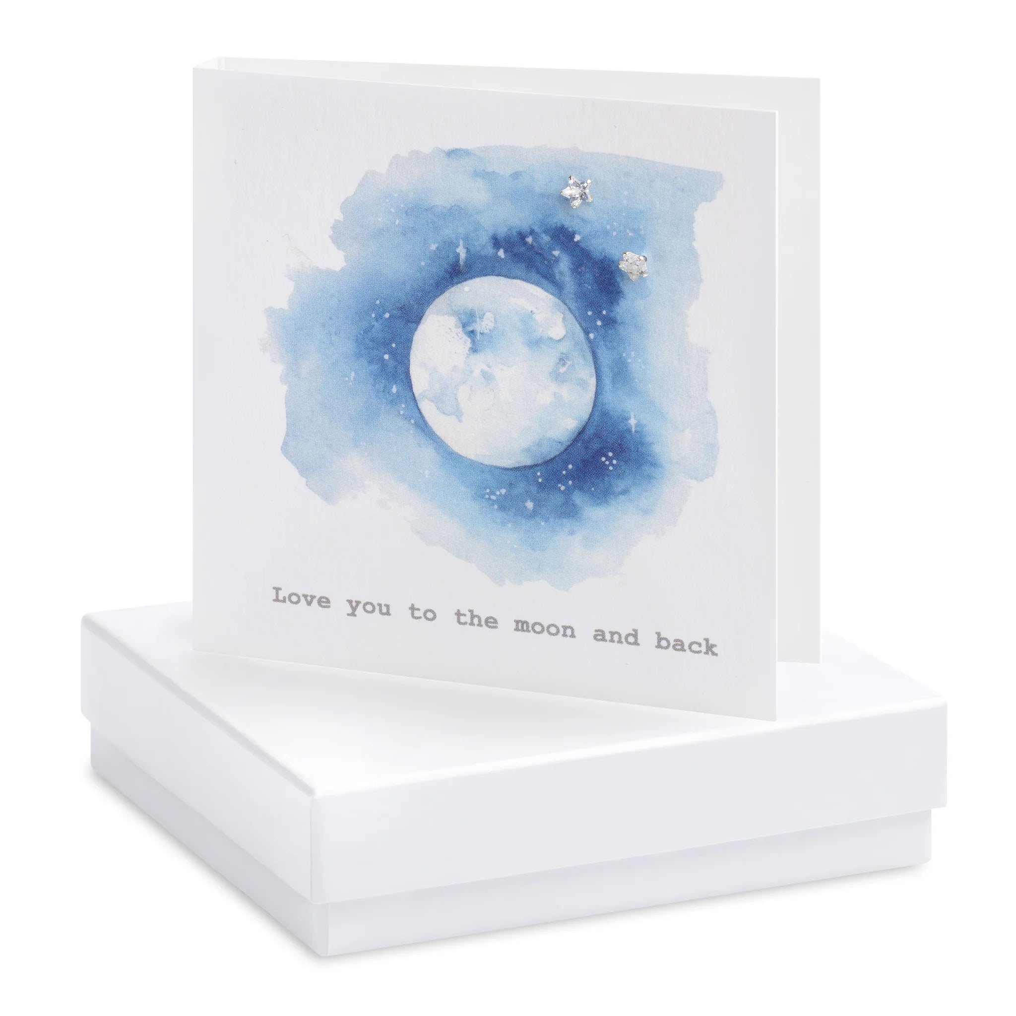 Crumble & Core | Boxed Love You To The Moon..Earring Card Kraft by Weirs of Baggot Street