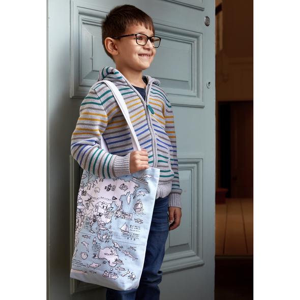 Eat Sleep Doodle Colour & Carry World Map Tote Bag