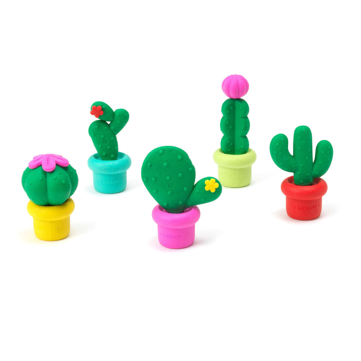 Fab Gifts | Legami Free Hugs Set Of 5 Cactus Erasers by Weirs of Baggot Street