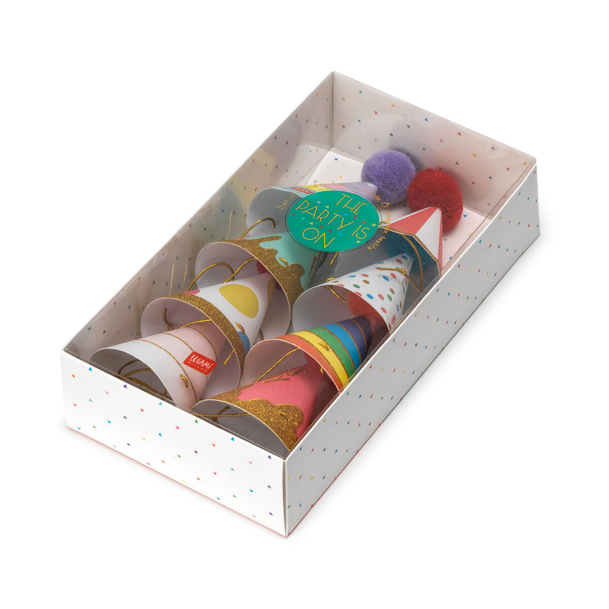 Fab Gifts | Legami Party Over Here Set Of 8 Party Hats by Weirs of Baggot Street