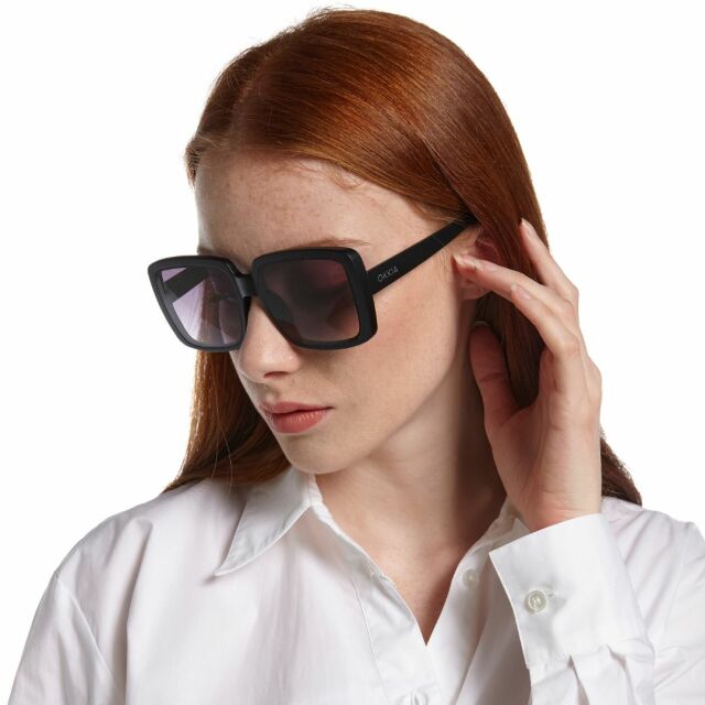 Fab Gifts | Okkia Sunglasses Square Black Black Gradient by Weirs of Baggot Street