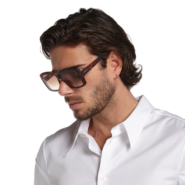 Fab Gifts | Okkia Sunglasses Square Classic Brown Gradient by Weirs of Baggot Street