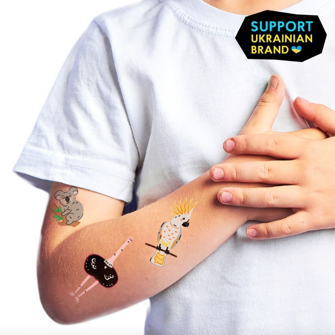 Fab Gifts | TSAR-Australian Animals Live AR Temporary Tattoo Set by Weirs of Baggot Street