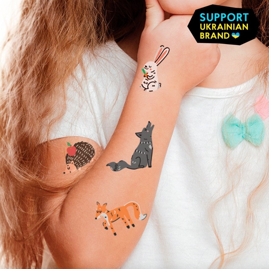 Fab Gifts | TSAR-Forest Animals Live AR Temporary Tattoo Set by Weirs of Baggot Street