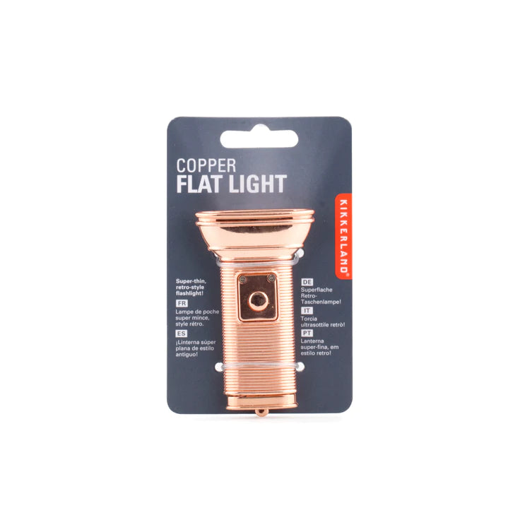 Kikkerland | Flat Flashlight Copper by Weirs of Baggot St