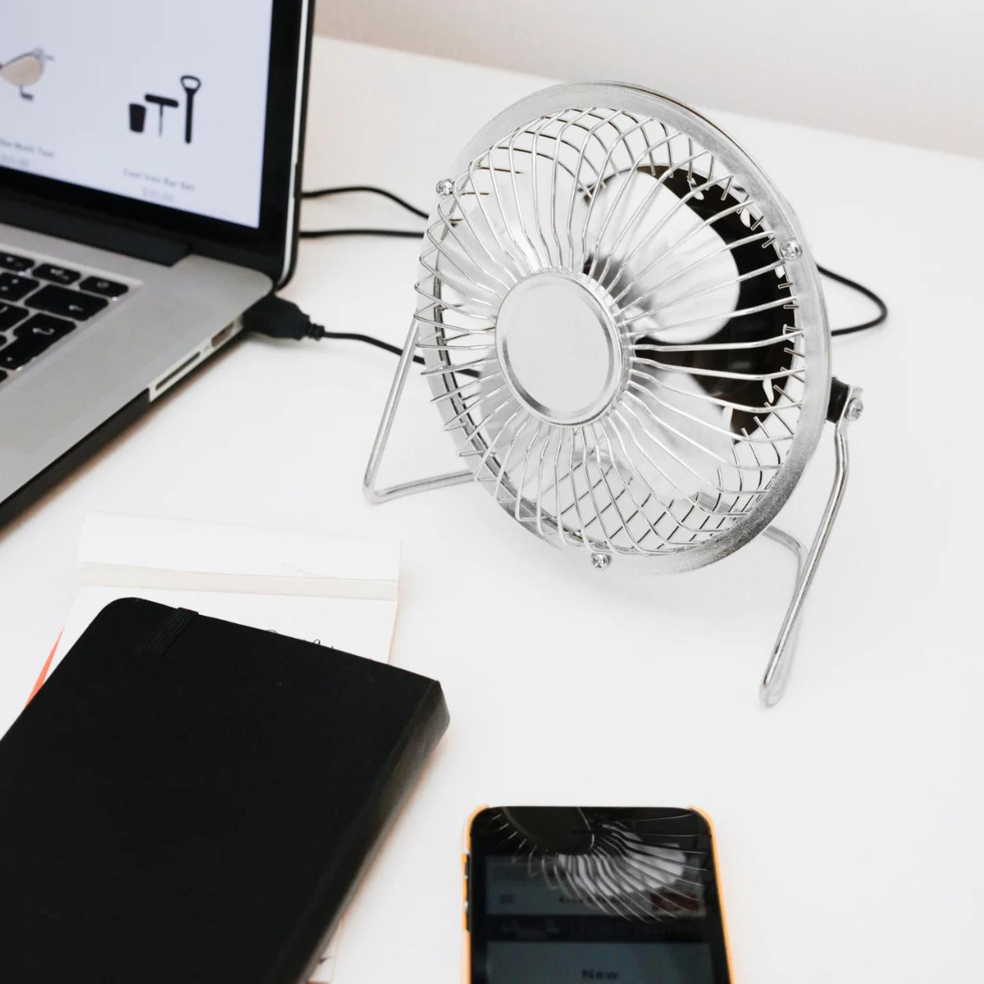 Fabulous Gifts | Kikkerland - Metal Desk Fan Black by Weirs of Baggot Street