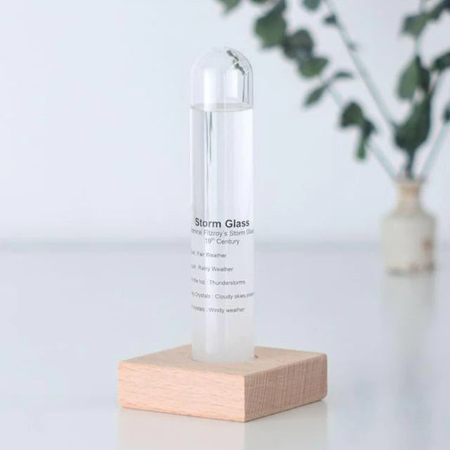 Fabulous Gifts | Kikkerland - Storm Glass W Beech Base by Weirs of Baggot Street