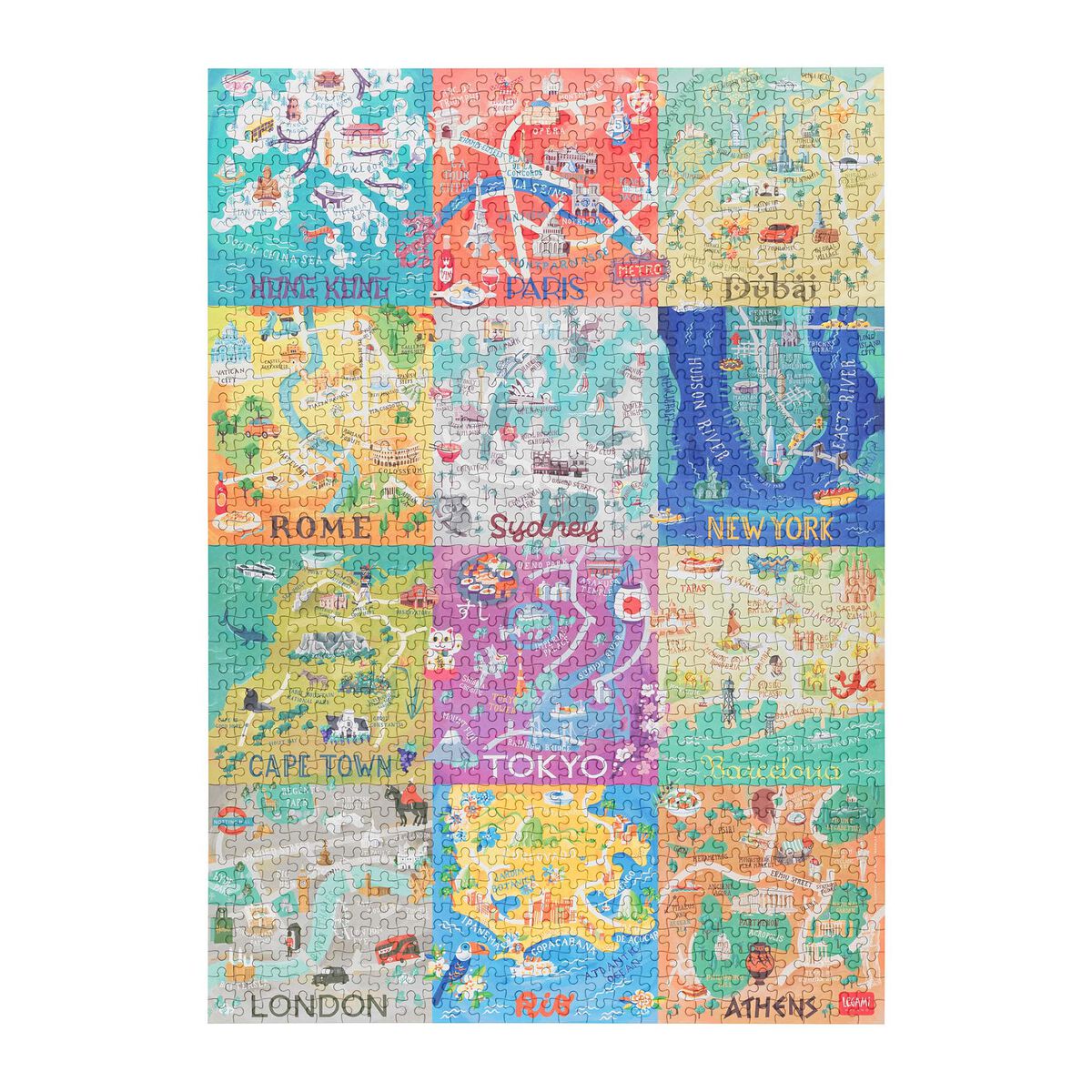 Jigsaw | Legami 1000-Piece Puzzle - Cities by Weirs of Baggot St