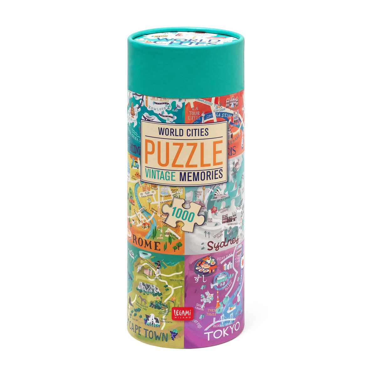 Jigsaw | Legami 1000-Piece Puzzle - Cities by Weirs of Baggot St