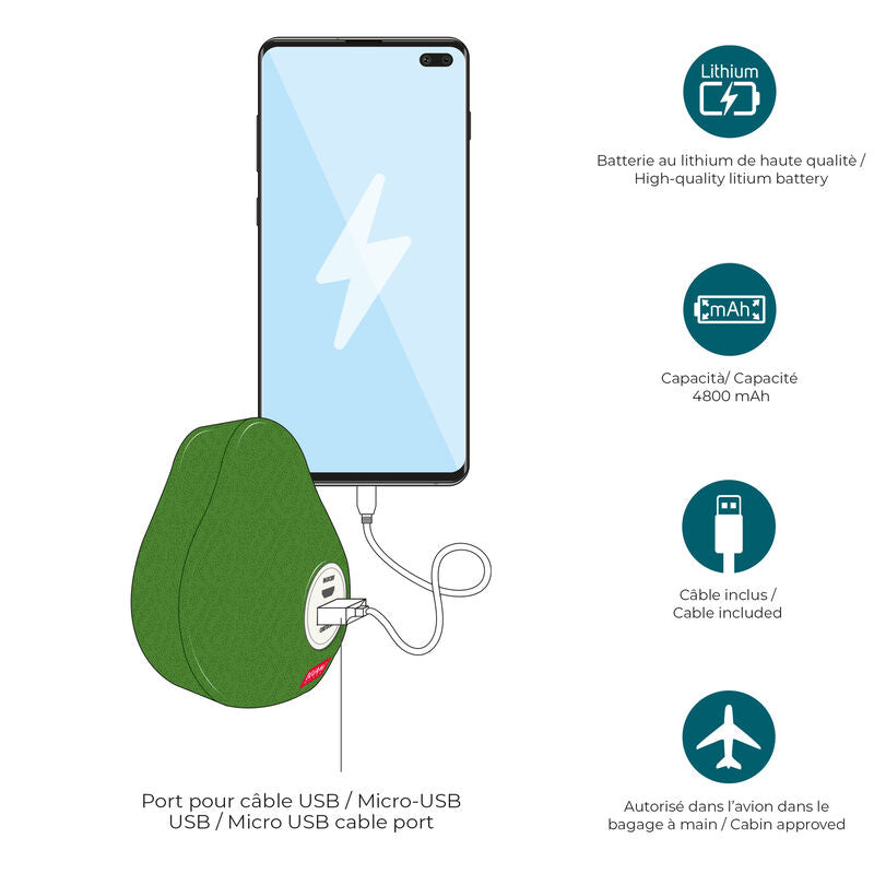 Tech | Legami Power Bank - Avocado by Weirs of Baggot St