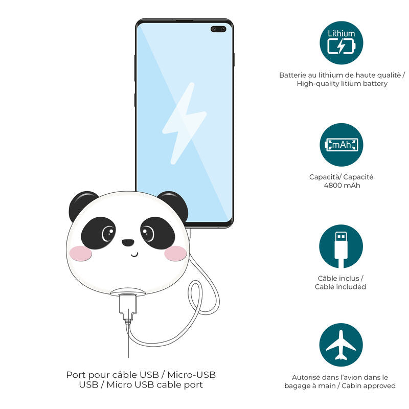 Tech | Legami Power Bank - Panda by Weirs of Baggot St