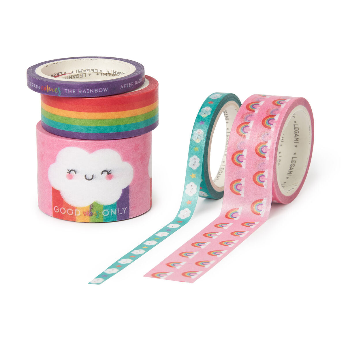Legami Set of 5 Paper Sticky Tapes - Rainbow by Weirs of Baggot Street