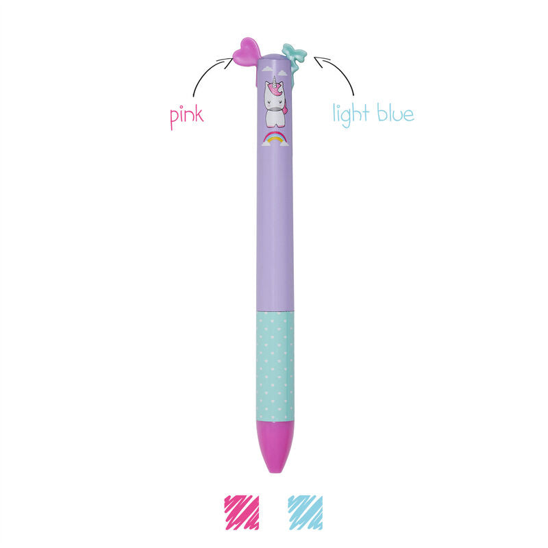 Back to School | Legami Two Colour Ballpoint Pen - Unicorn by Weirs of Baggot St