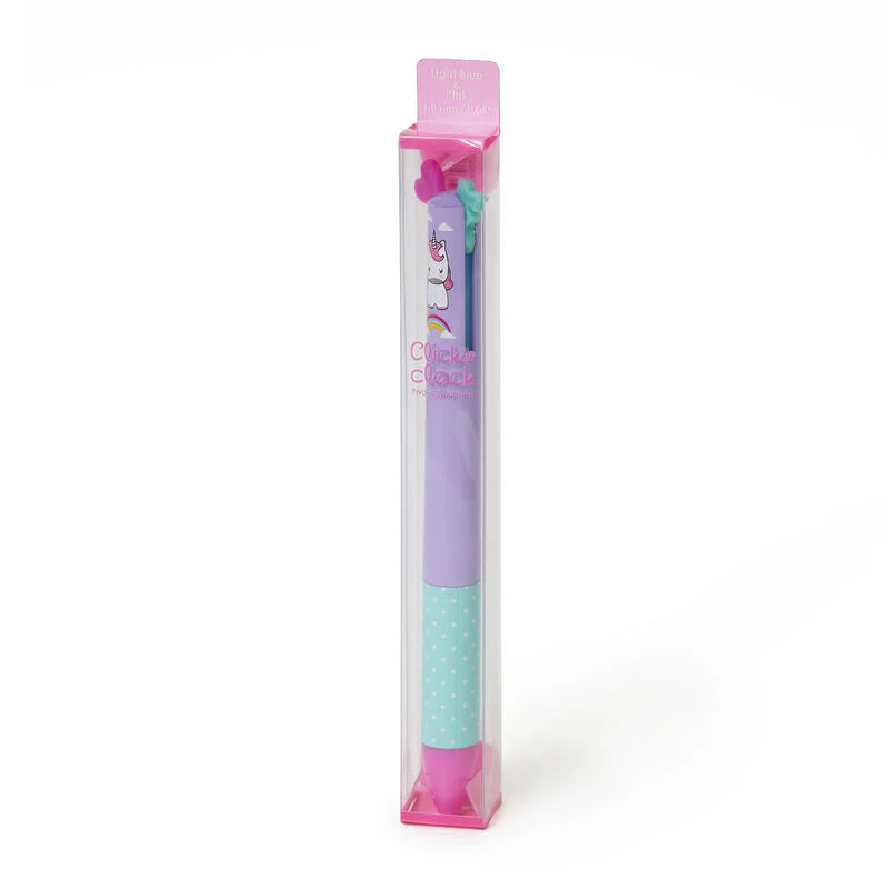 Back to School | Legami Two Colour Ballpoint Pen - Unicorn by Weirs of Baggot St