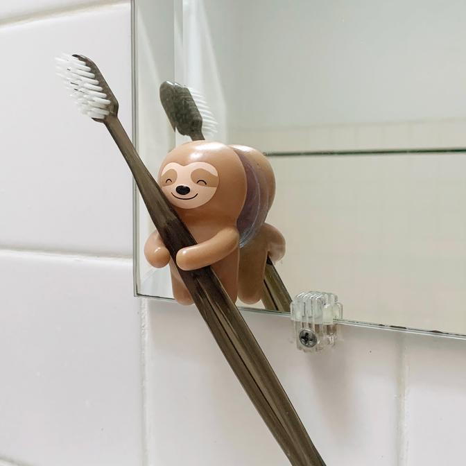 Kikkerland Sloth Toothbrush Holder
