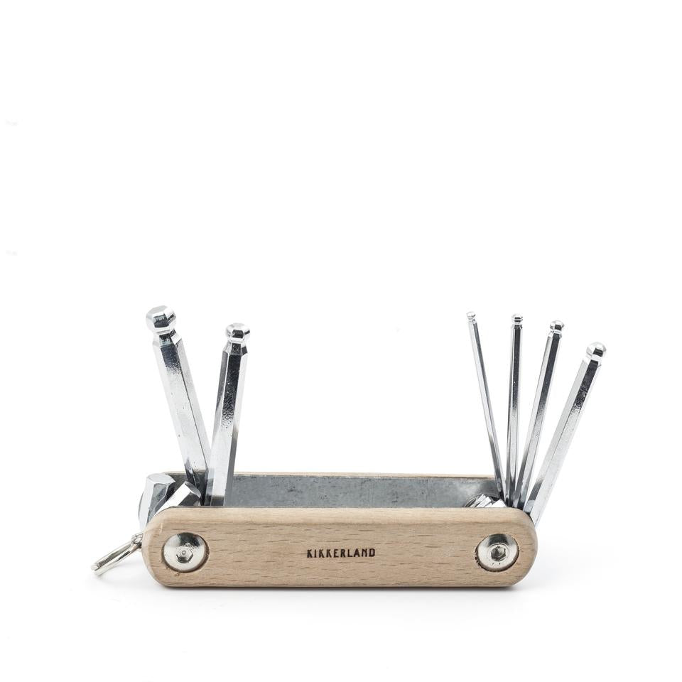 Kikkerland 6 in 1 Wood Hex Tool