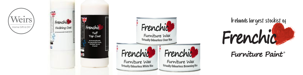 Frenchic Paint Sealants, Topcoats and Waxes Collection by Weirs of Baggot Street. Home Gift and DIY Offering Nationwide Delivery in Ireland and Same Day Dublin. Shop Online