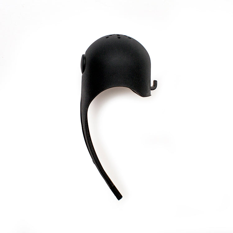 Black Kikkerland Electronic Bike Bell with flexible attachment strap