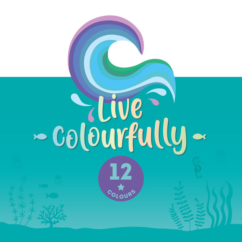 Back to School | Legami Set Of 12 Colouring Pencils Cyan Ocean Palette by Weirs of Baggot Street