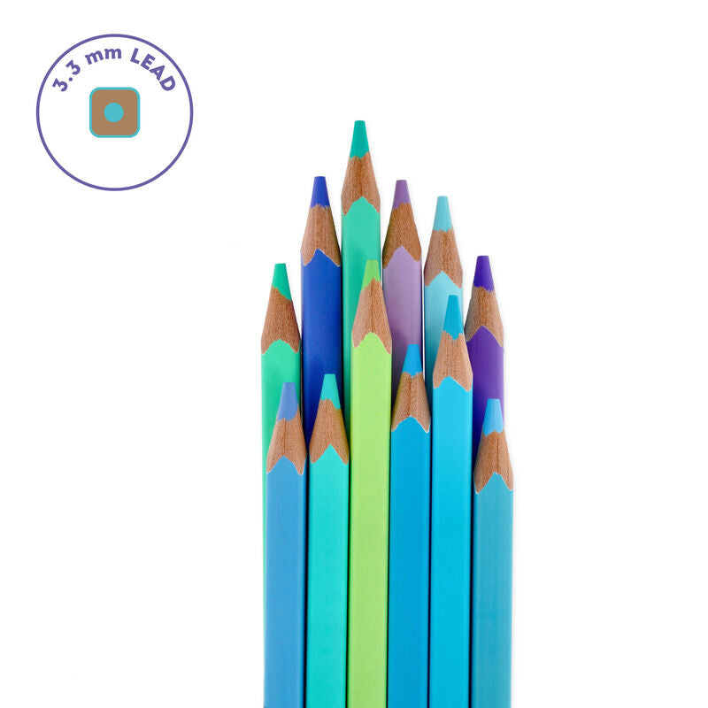 Back to School | Legami Set Of 12 Colouring Pencils Cyan Ocean Palette by Weirs of Baggot Street