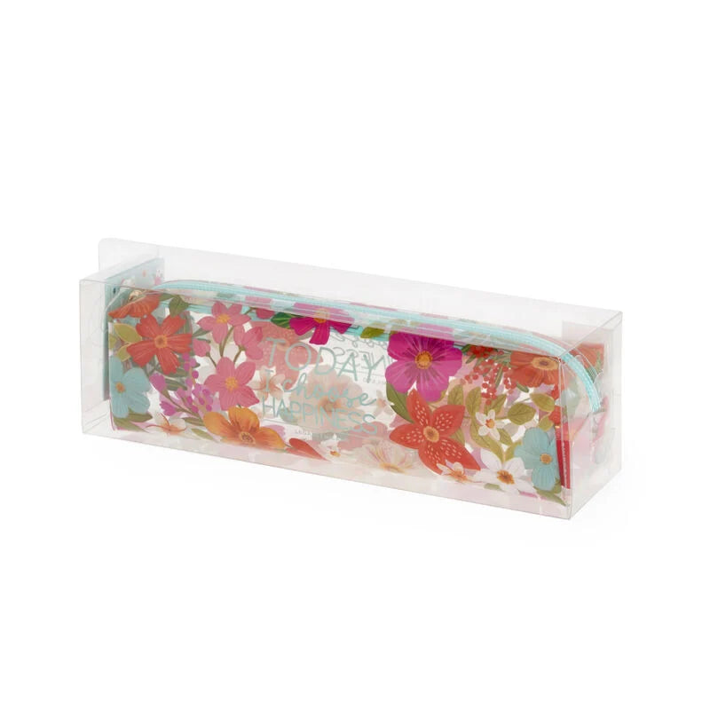 Back to School | Legami Transparent Pencil Case Flowers by Weirs of Baggot Street