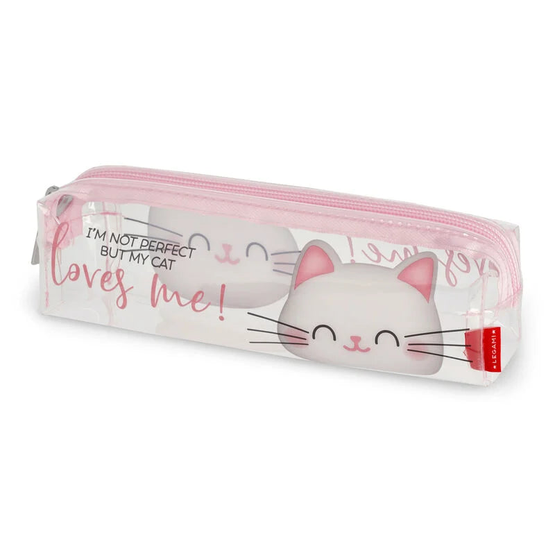 Back to School | Legami Transparent Pencil Case Kitty by Weirs of Baggot Street