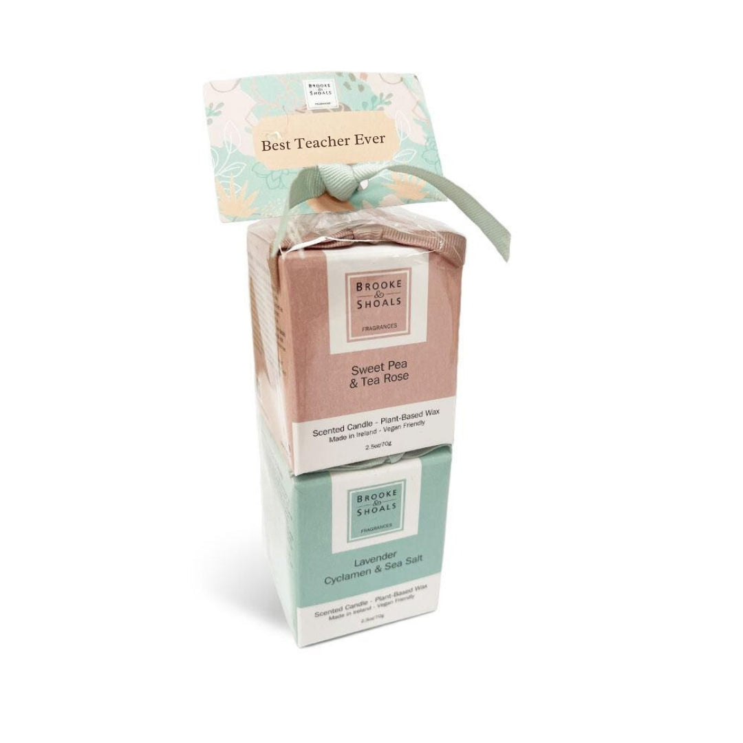 Brooke & Shoals "Thank you Teacher" Travel Candle Two Pack