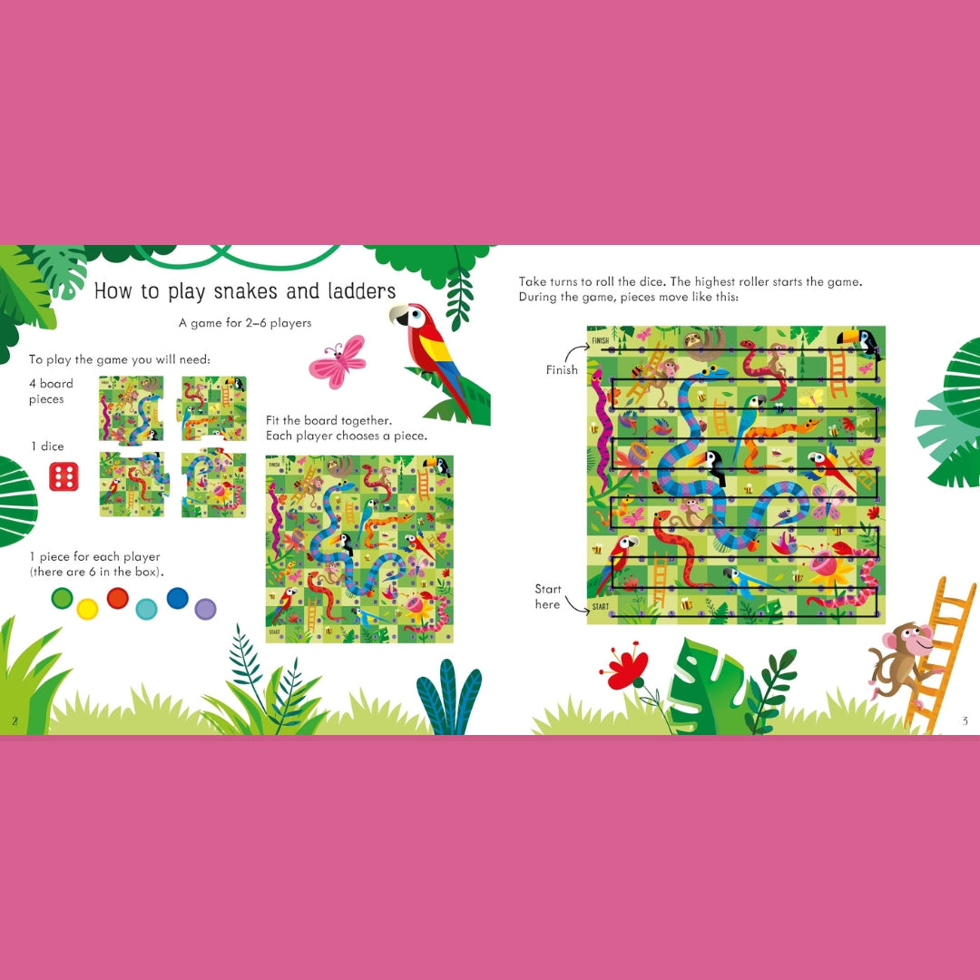 Bubs & Kids Little Bookworms Usborne Snakes and Ladders Board Game by Weirs of Baggot Street