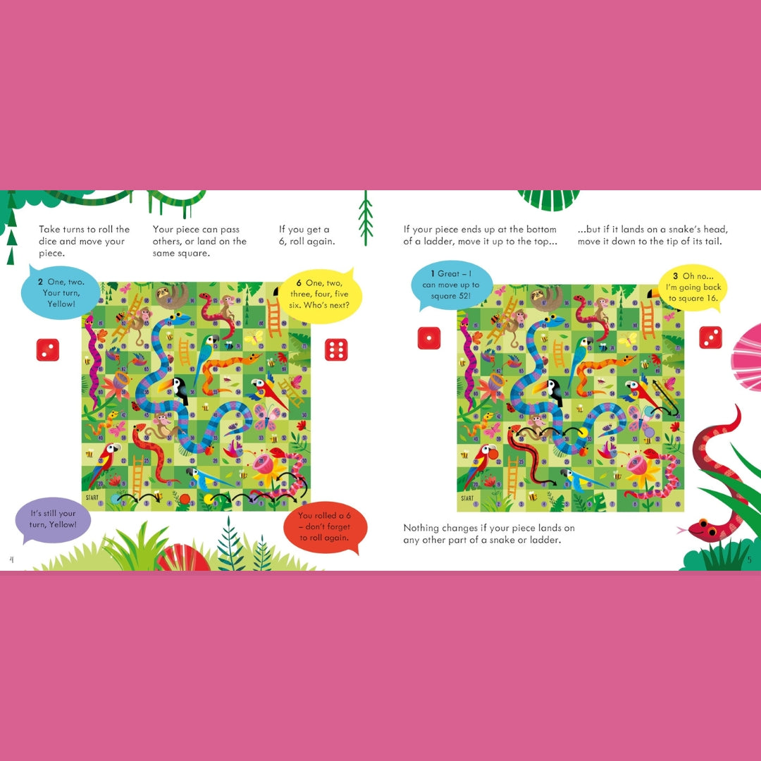 Bubs & Kids Little Bookworms Usborne Snakes and Ladders Board Game by Weirs of Baggot Street