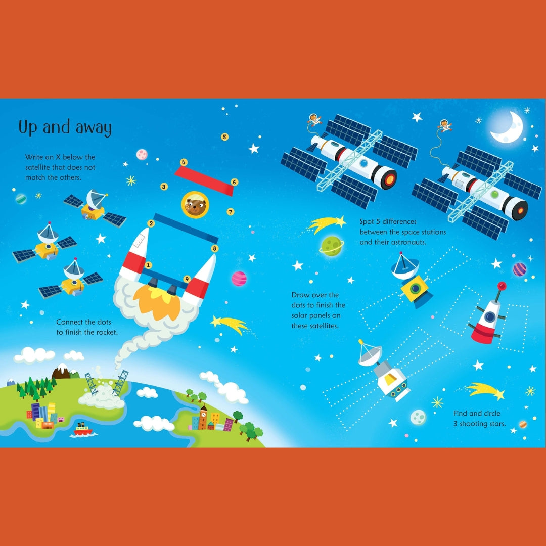 Bubs & Kids Little Bookworms Usborne Wipe Clean Space Activities by Weirs of Baggot Street