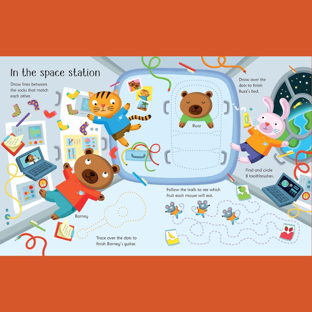 Bubs & Kids Little Bookworms Usborne Wipe Clean Space Activities by Weirs of Baggot Street