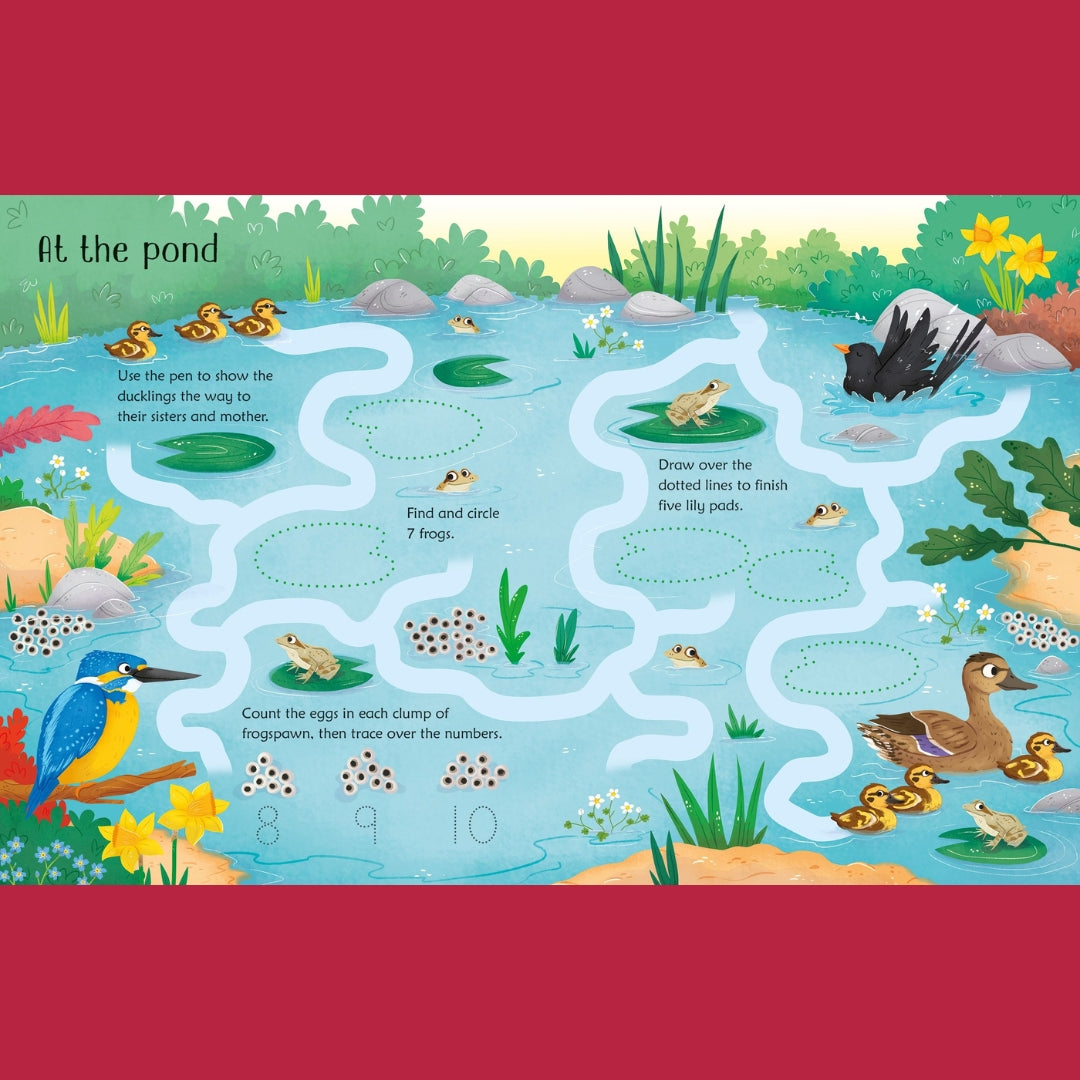 Bubs & Kids Little Bookworms Usborne Wipe Clean Spring Activities by Weirs of Baggot Street