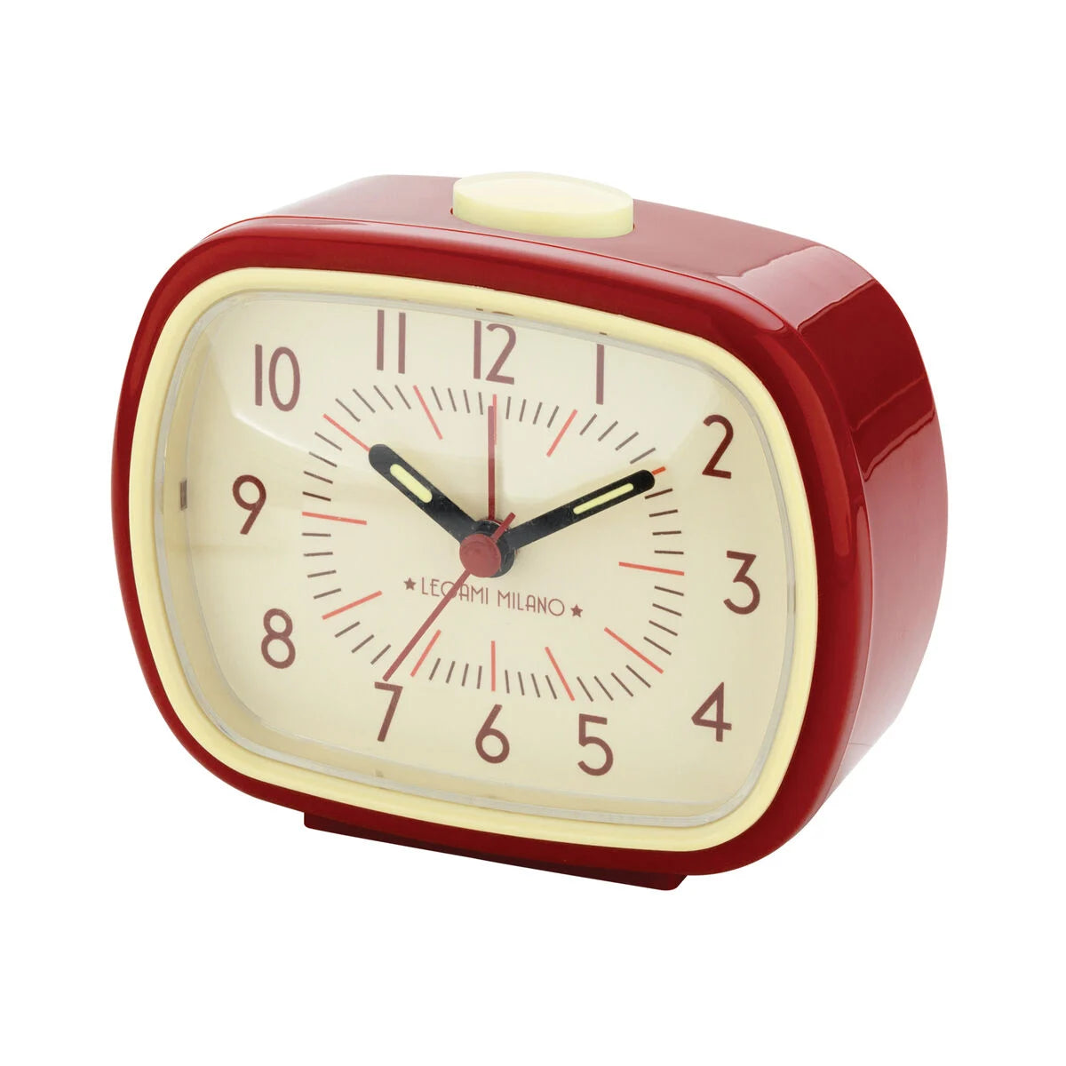 Fab Gifts | Legami Retro Alarm Clock Red by Weirs Gifts