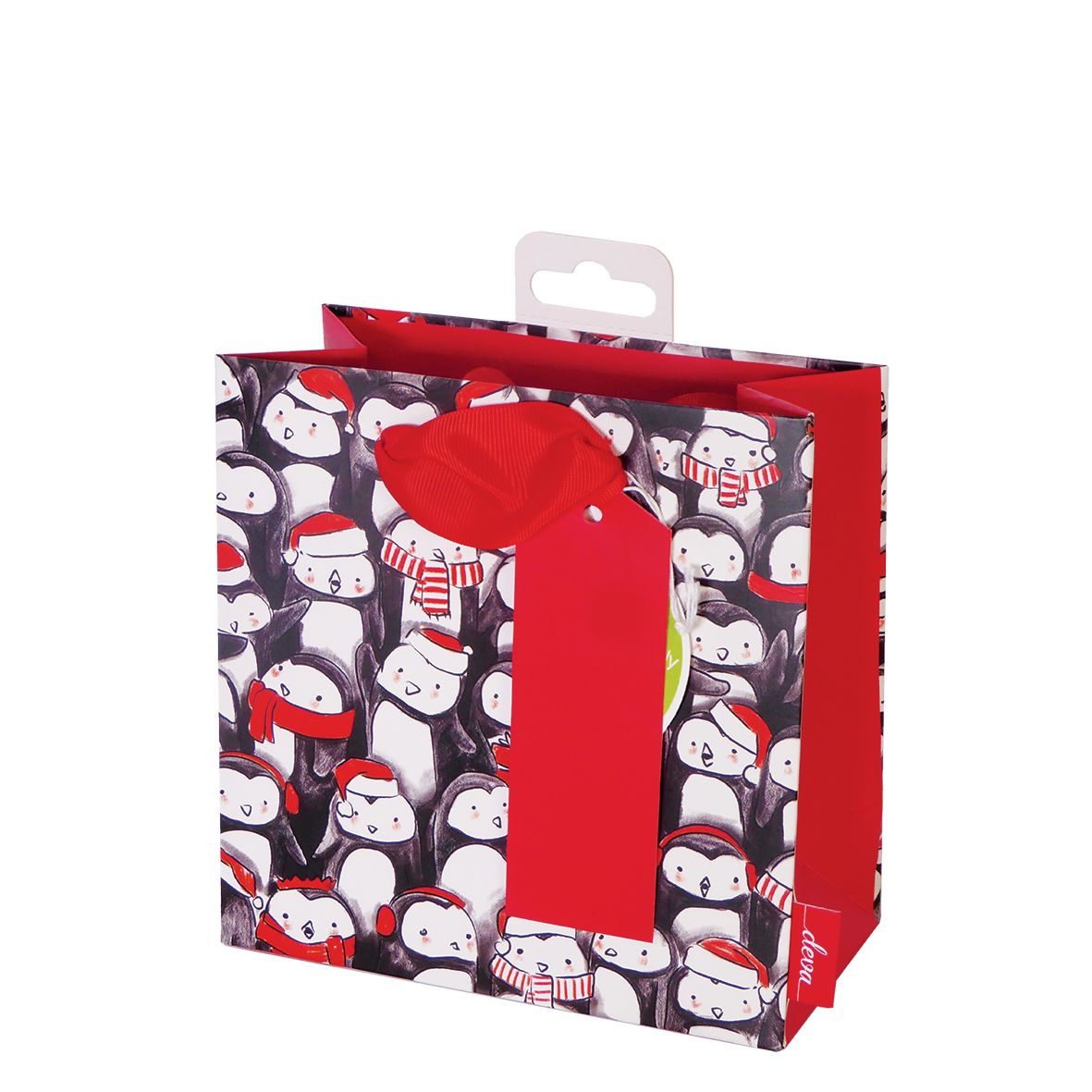 Christmas Gift Bag | Small Square  Penguin Party by Weirs of Baggot Street