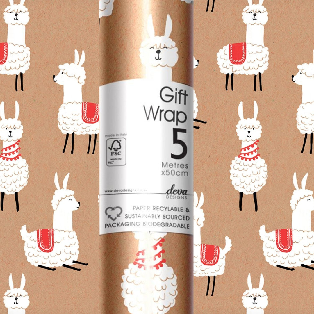 Christmas Gift Wrap Roll | 5m x 50cm Craft Llama by Weirs of Baggot Street