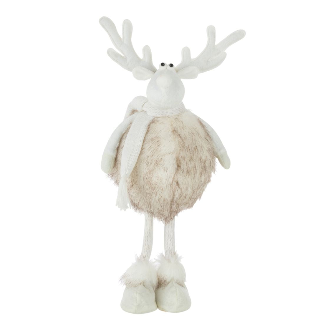 Christmas Shop | J-Line Standing Reindeer Poly Beige Medium by Weirs of Baggot Street