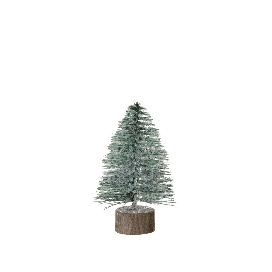 Christmas | J-Line Christmas Tree Decoration Green Silver Small by Weirs of Baggot Street