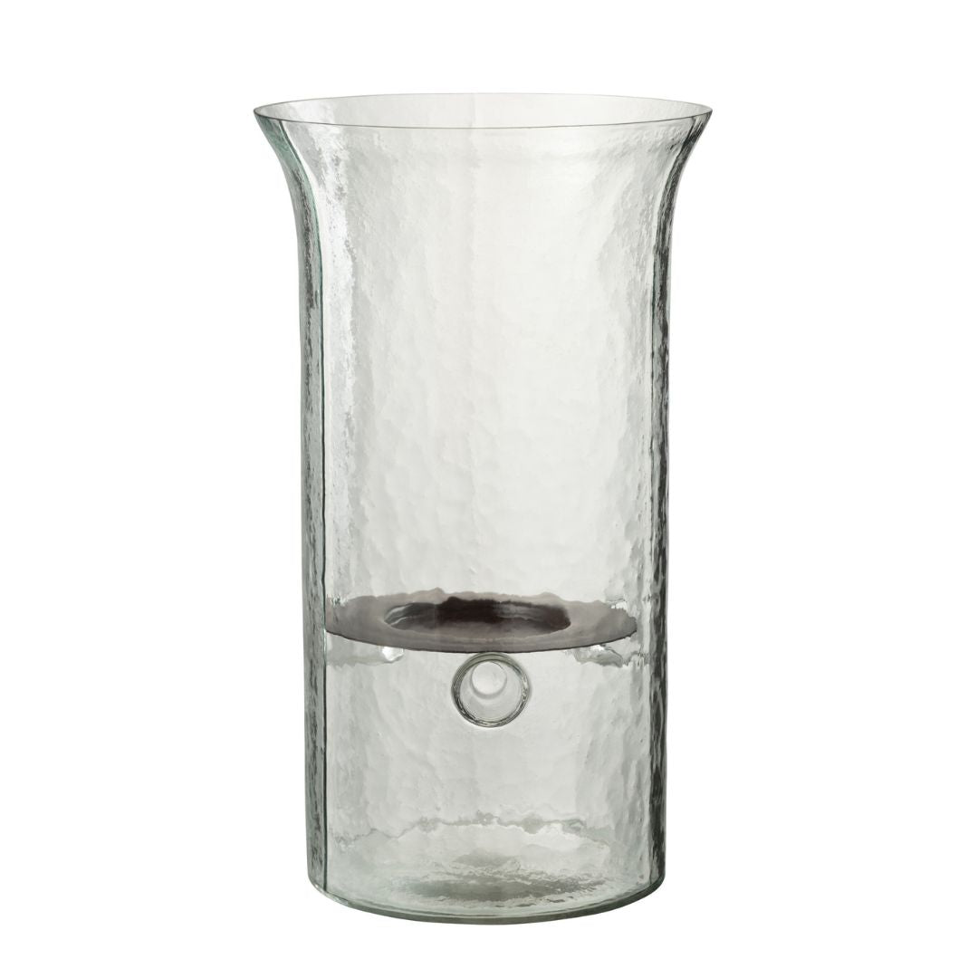 Large Glass Candleholder With Plate by Weirs of Baggot Street