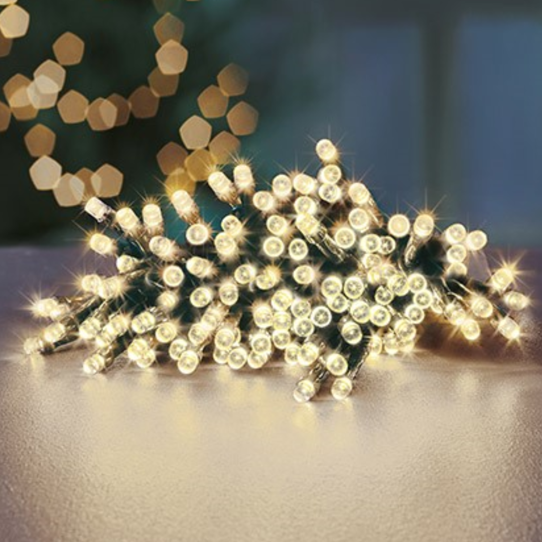 Christmas Lights 480 Supabrights Multi Action LED with Timer Warm White by Weirs of Baggot Street