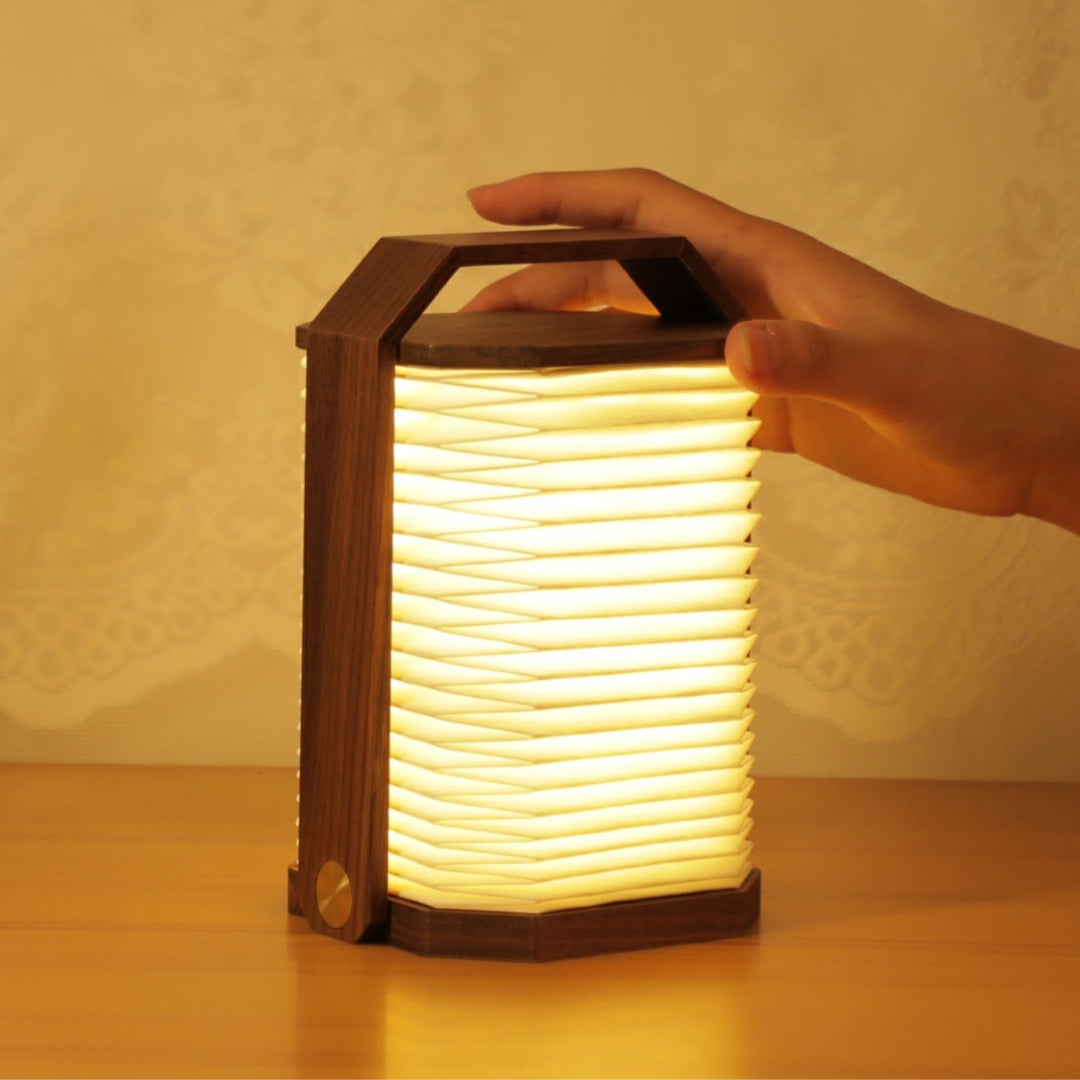 Clever Gadgets Gingko Design Smart Origami Lamp Walnut by Weirs of Baggot Street