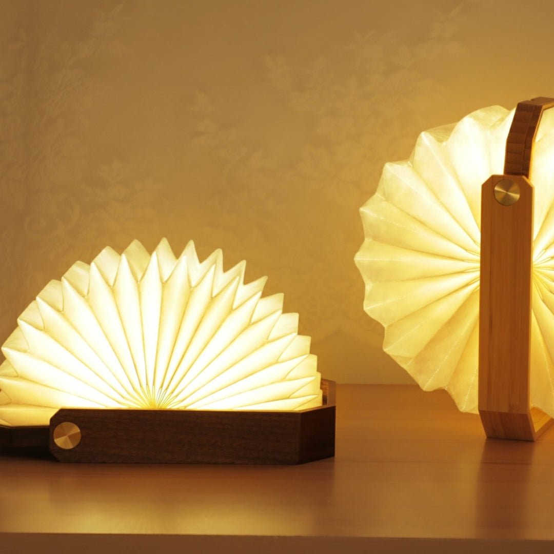 Clever Gadgets Gingko Design Smart Origami Lamp Walnut by Weirs of Baggot Street