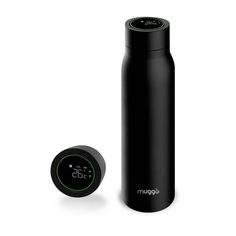 Clever Gadgets | Muggo Boost Smart Water Bottle Black by Weirs of Baggot Street