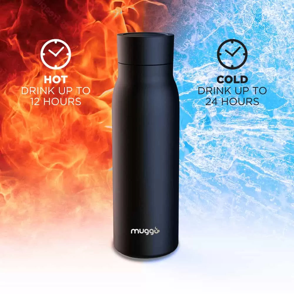 Clever Gadgets | Muggo Boost Smart Water Bottle Black by Weirs of Baggot Street