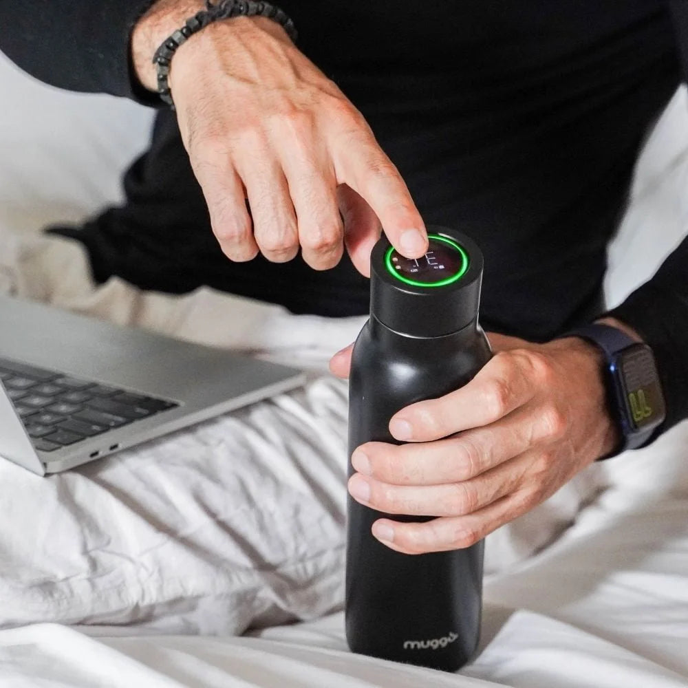 Clever Gadgets | Muggo Boost Smart Water Bottle Black by Weirs of Baggot Street