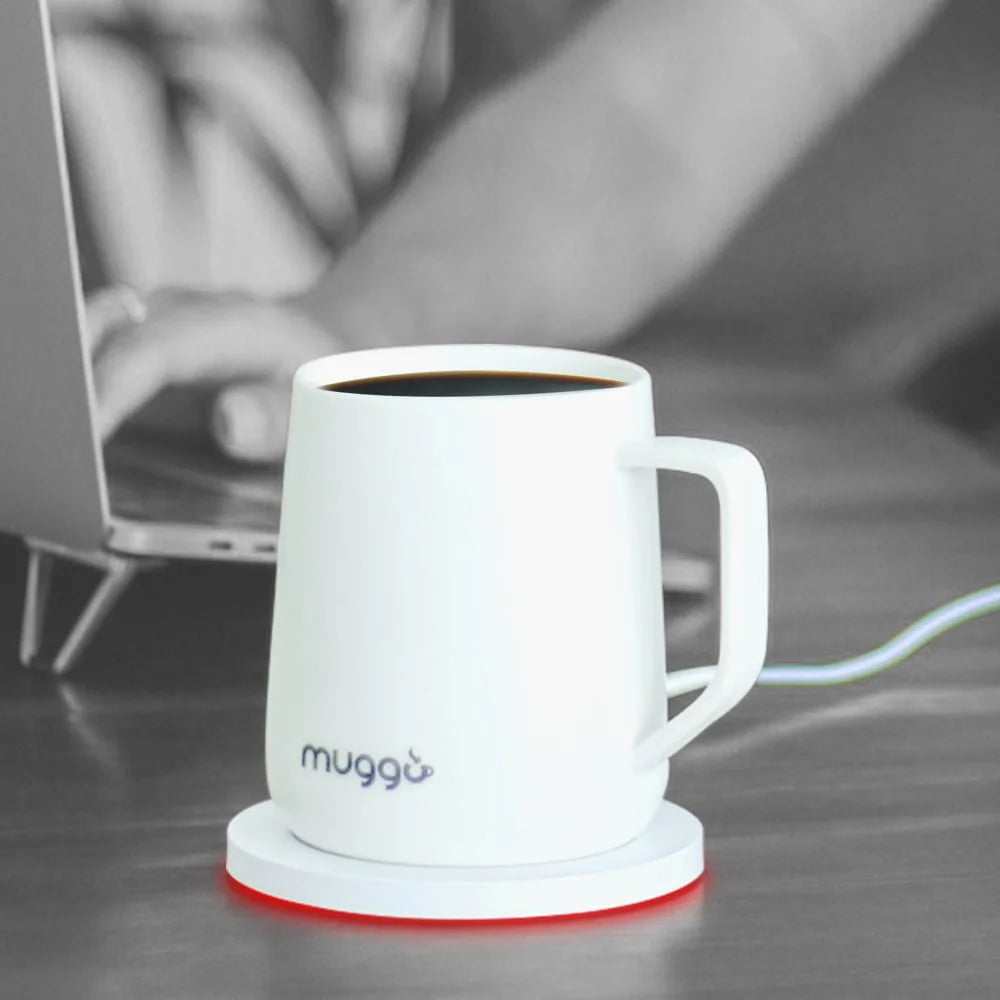 Clever Gadgets | Muggo Qi Grande Edition Black Self-Heated Mug + Wireless Charger Coaster by Weirs of Baggot Street